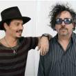 L'attore Johnny Depp e<br/>il regista Tim Burton